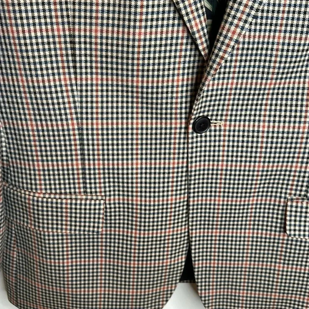 ASOS MENS GINGHAM CHECK PATTERN BLAZER LINED 42 REGULAR